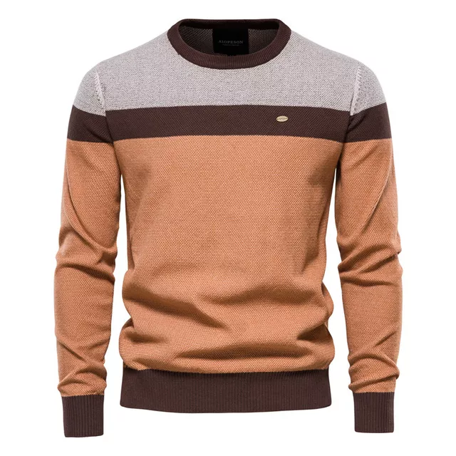 2022New Sweater Men Cotton Casual New O-neck Pullover Knitted Men&s Sweaters Fashion Brand High Quality Warm Sweaters Tops M